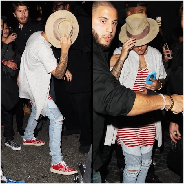Spotted: Justin Bieber in Balmain & Saint Laurent Sneakers