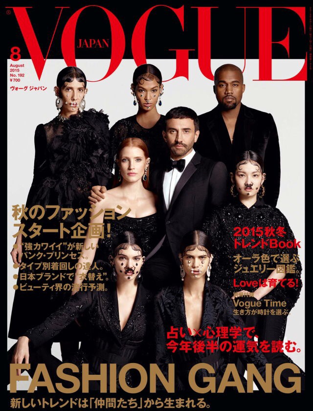 Vogue Japan Covers Riccardo Tisci, Kendall Jenner & Kanye West Together for Aug 2015