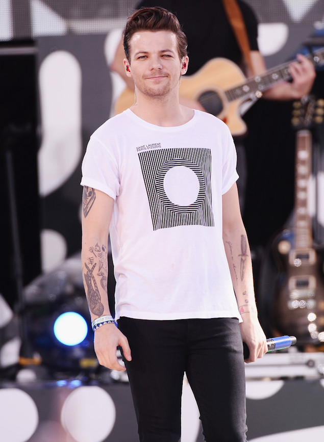 One Direction’s Louis Tomlinson Wears Saint Laurent T-shirt