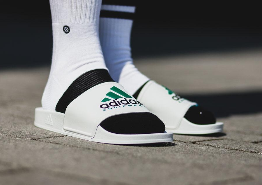 Adidas Adilette Equipment White Slides
