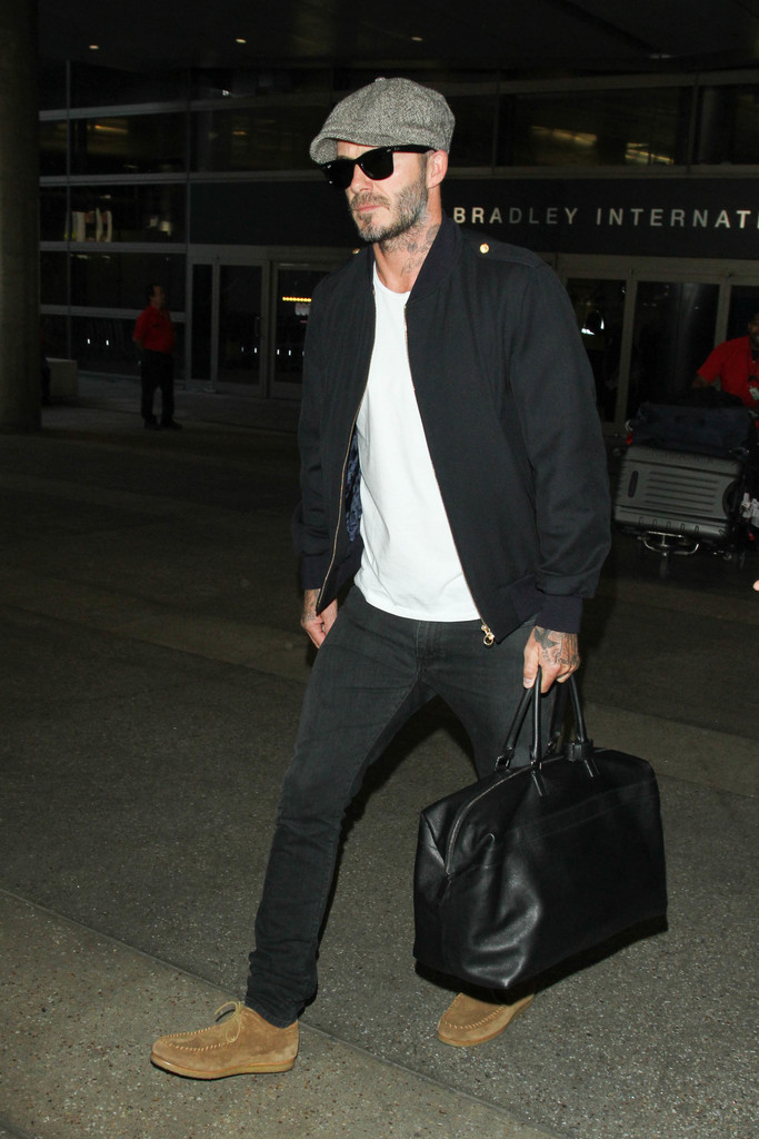 SPOTTED: David Beckham in Saint Laurent & Kent and Curwen