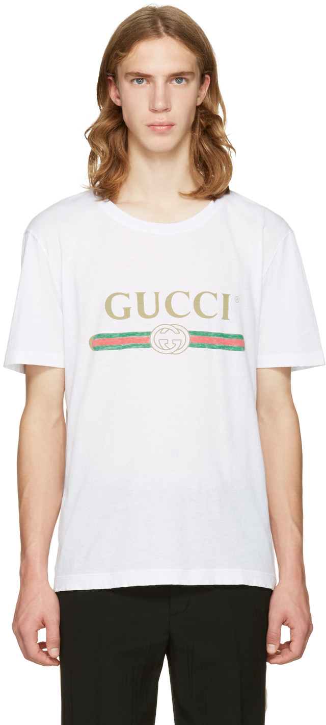 SSENSE Launches New Gucci White Logo T-Shirt – PAUSE Online | Men's ...