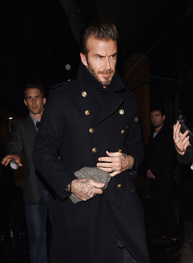 Spotted David Beckham Hosts Kent And Curwen Dinner In Military Coat Pause Online Mens 4203