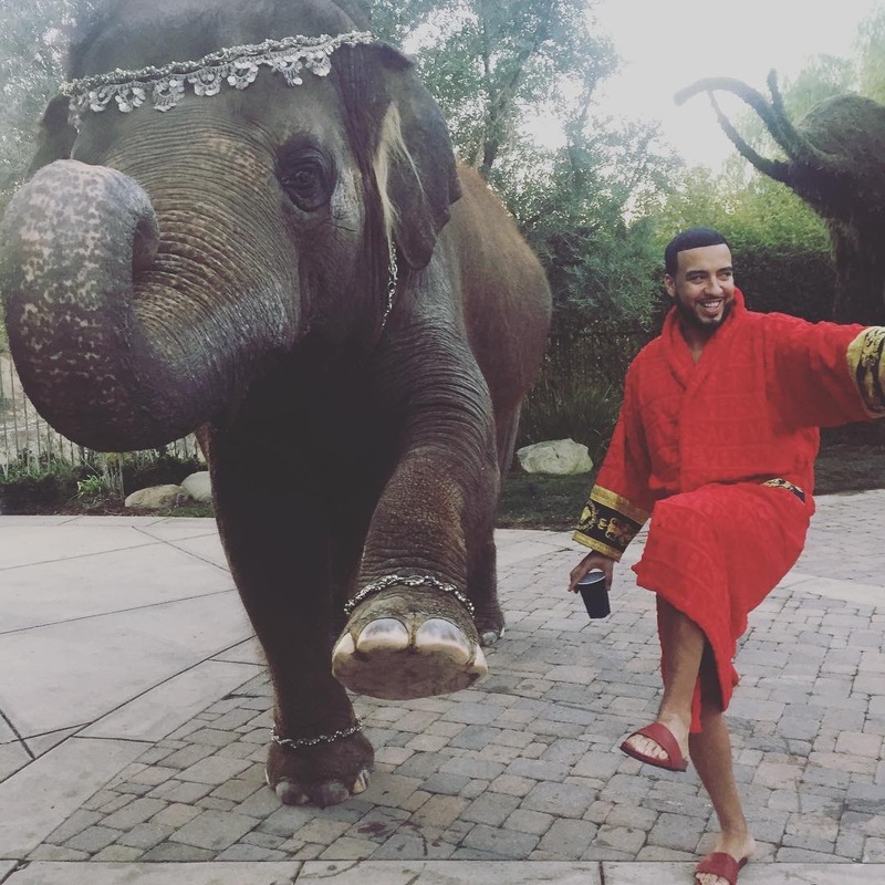 SPOTTED: French Montana In Versace