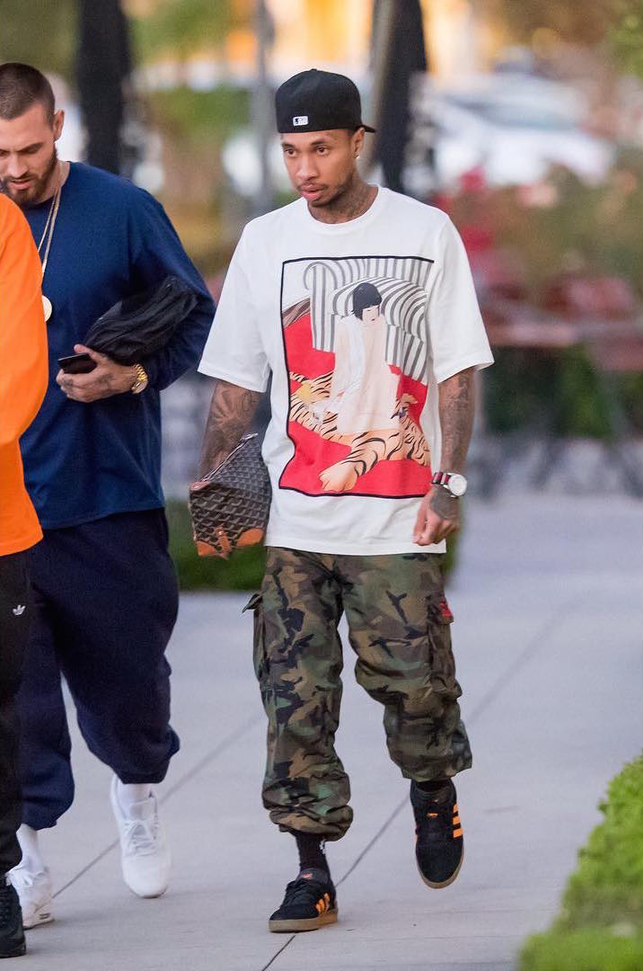 SPOTTED: Tyga in 3.1 Phillip Lim, Adidas x Palace + Goyard Bag – PAUSE ...