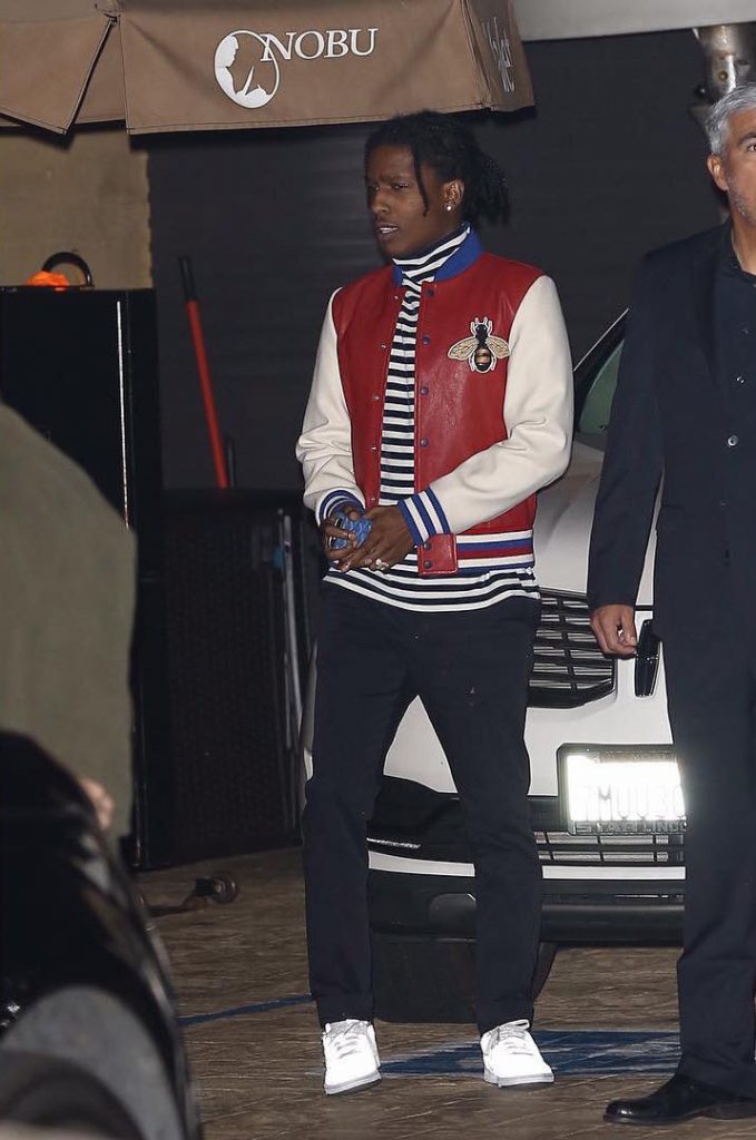 ASAP Rocky Wearing Gucci Jacket And 