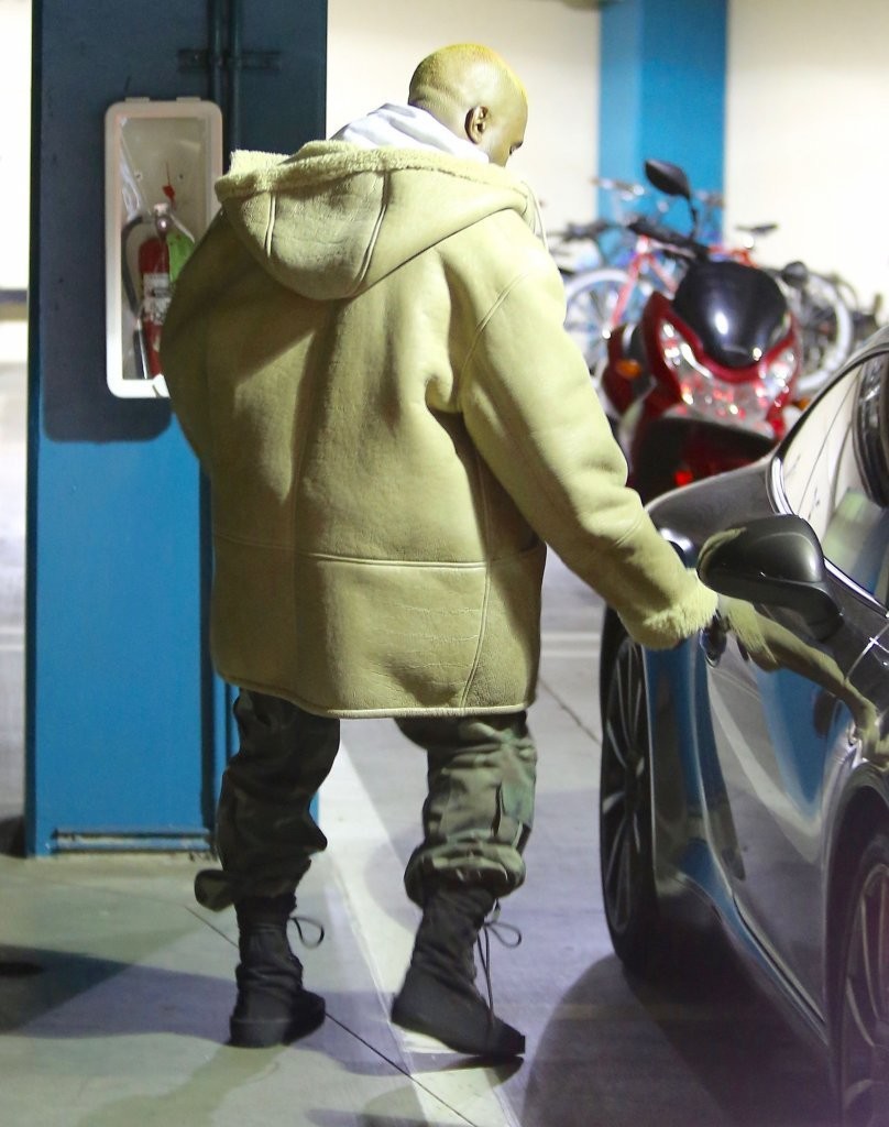 SPOTTED: Kanye West In Yeezy Shearling & Boots With New Hairdo â PAUSE Online | Men's Fashion 