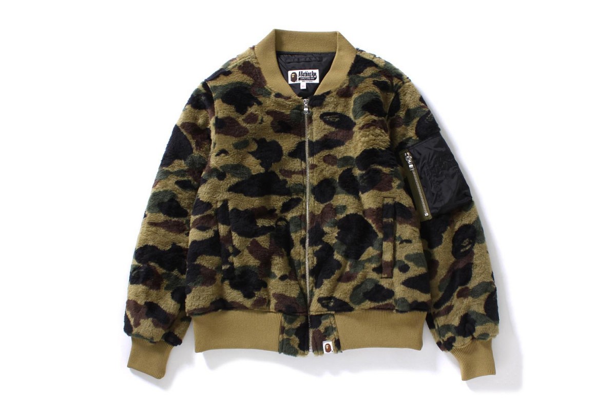 BAPE Teases New Camouflage Fleece Bomber Jacket