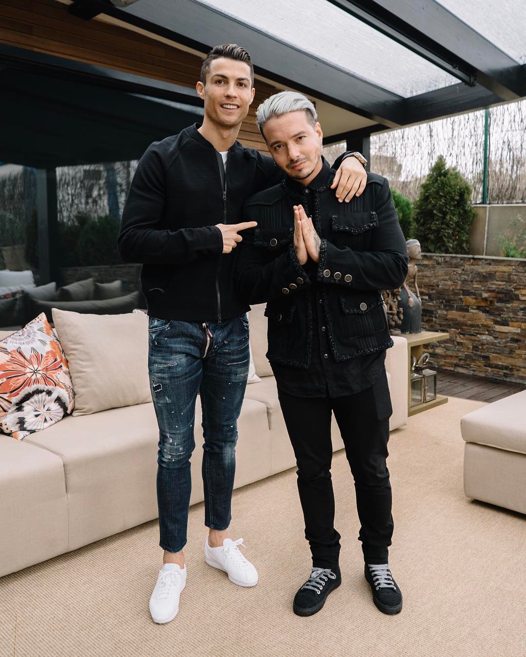 SPOTTED: Cristiano Ronaldo In Nike Jacket And Sneakers And J Balvin In Chanel