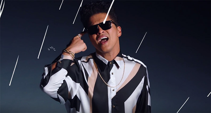 SPOTTED: Bruno Mars In Striped Shirt And Oliver Peoples Bernardo Sunglasses