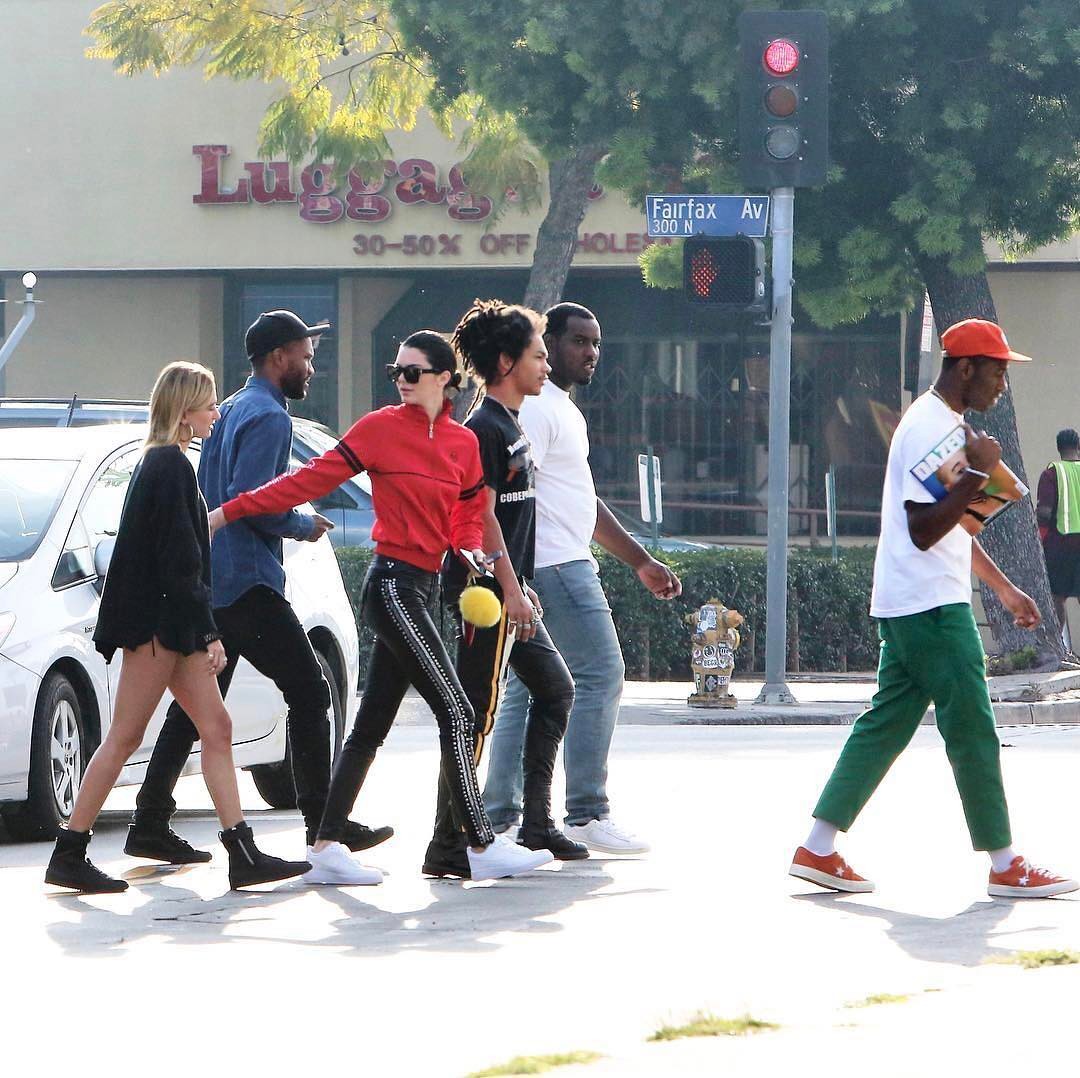 SPOTTED: Frank Ocean with Kendall Jenner and Hailey Baldwin
