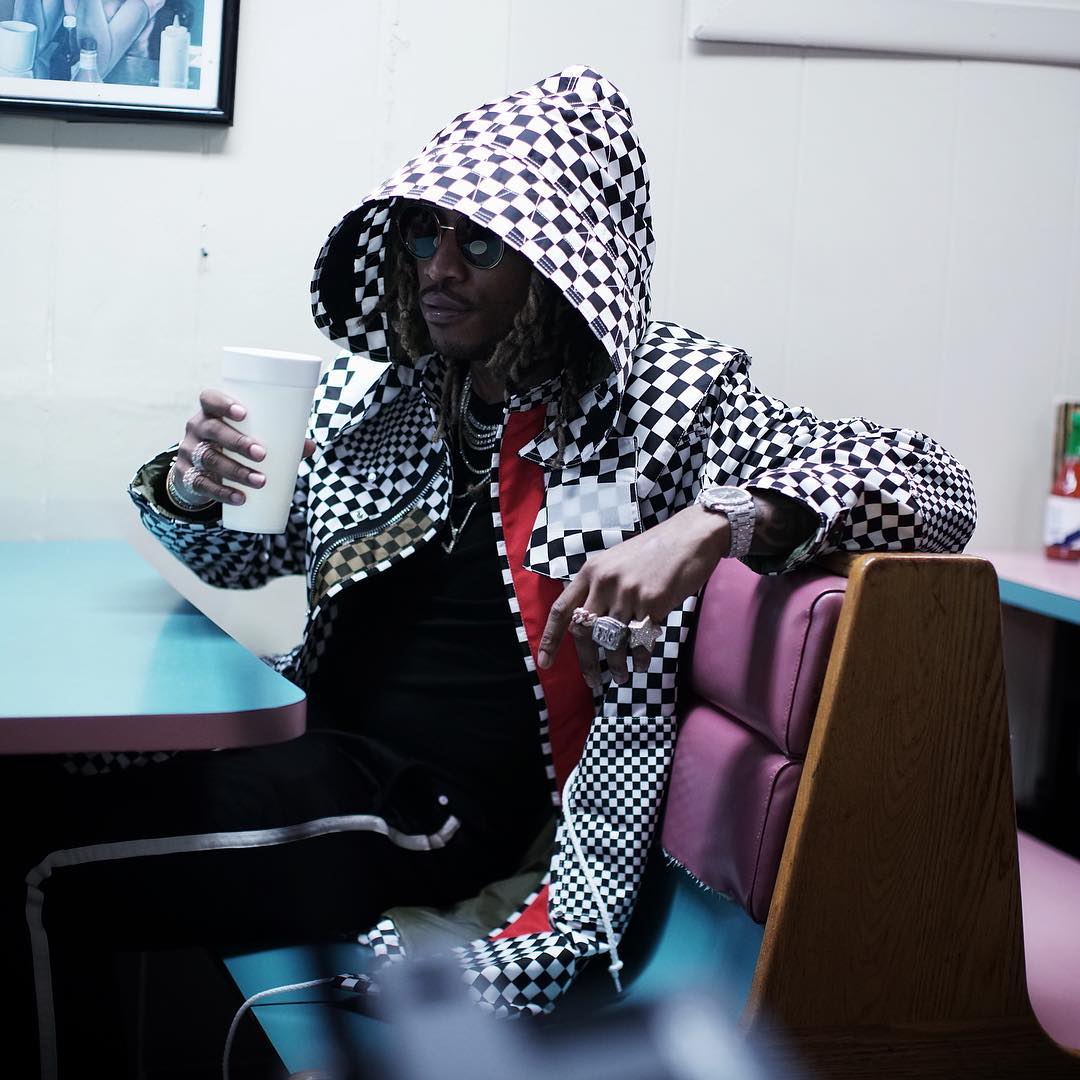 SPOTTED: Future In A Givenchy Spring/Summer 2017 Checkerboard Parka Jacket