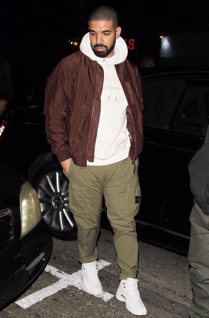 SPOTTED: Drake In OVO Hoodie And Sneakers, Stone Island Jacket And ...