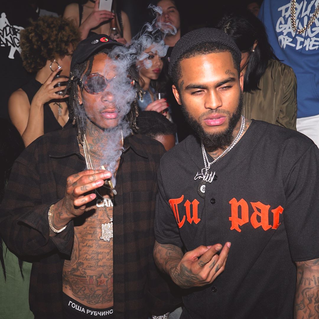 SPOTTED: Wiz Khalifa In Balenciaga Shirt and Dave East In VLONE x Tupac Shirt