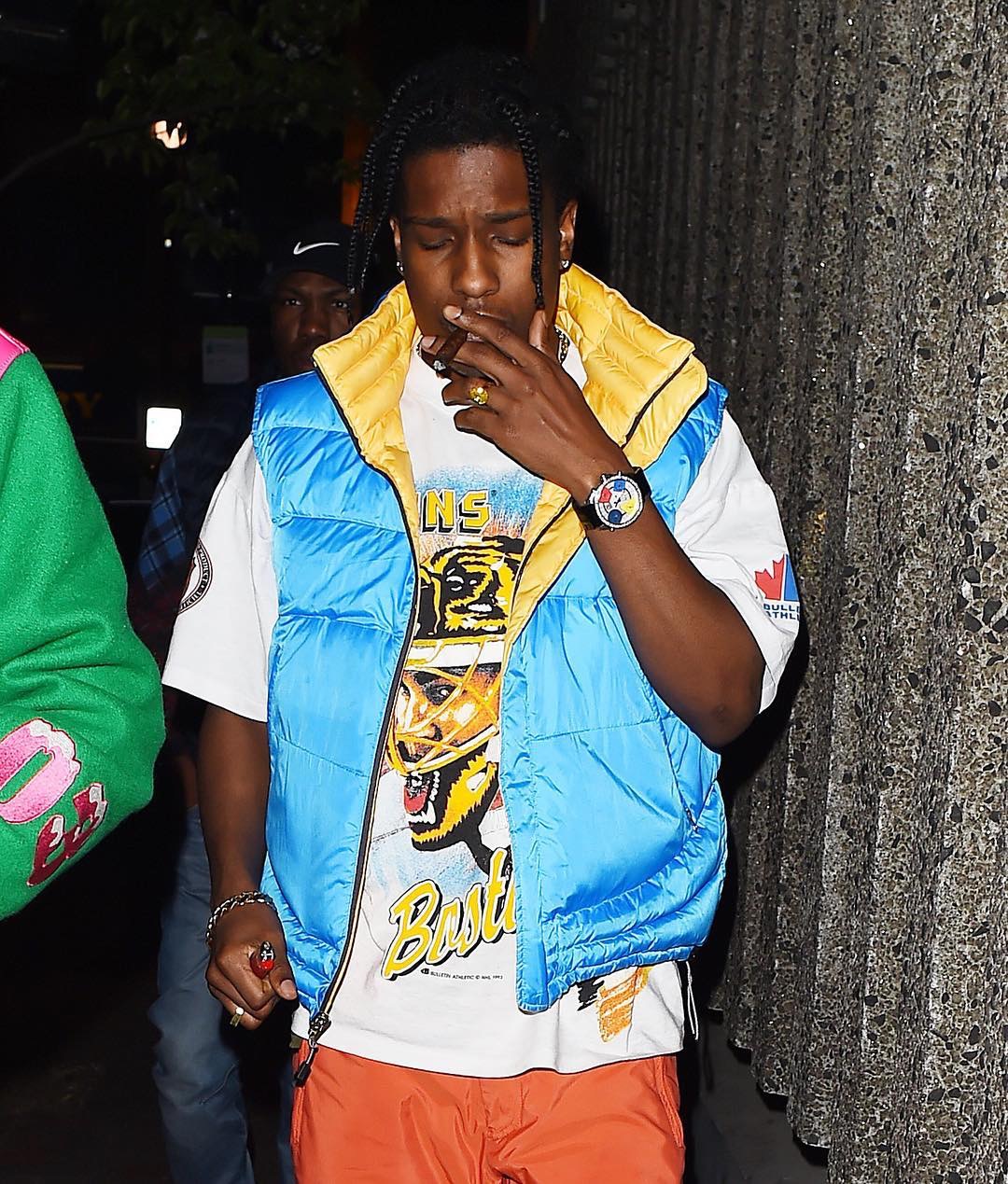 SPOTTED: A$AP Rocky in Jacob & Co Watch and a Blue Vest in London ...