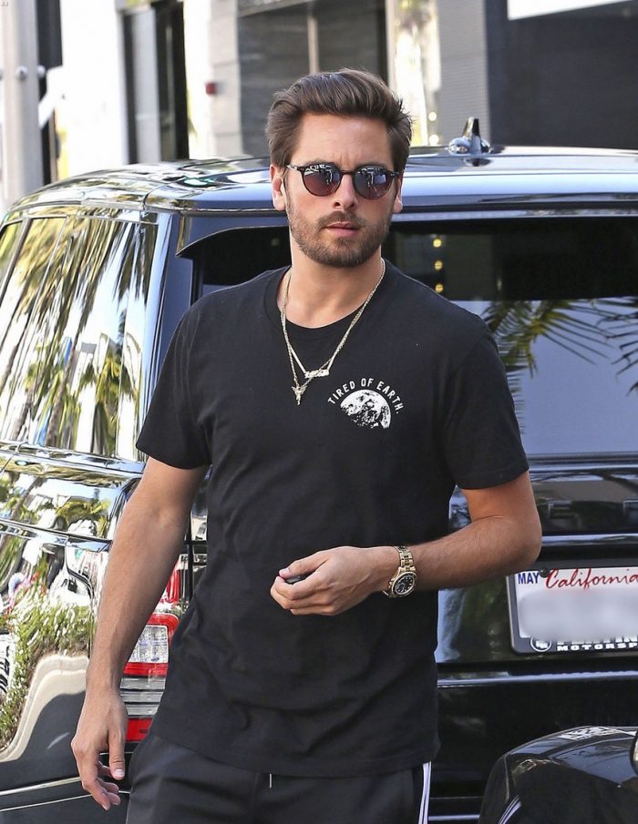 SPOTTED: Scott Disick in ”Tired of Earth” T-Shirt, Adidas Pants and ...