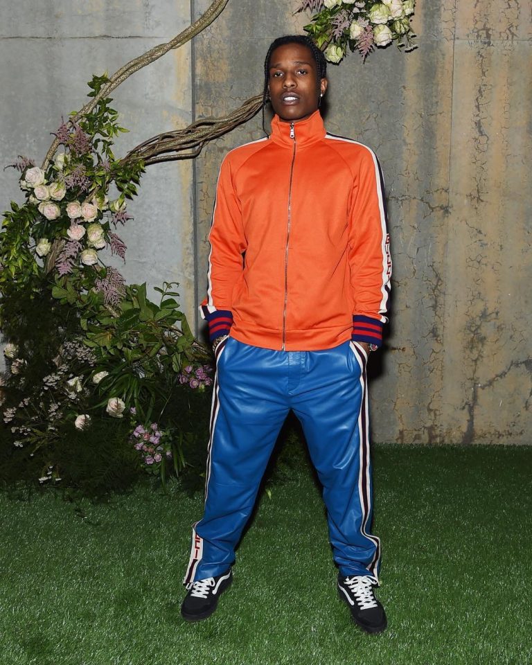 SPOTTED: ASAP Rocky In Gucci Jacket, Track Pants and Old Skool Vans ...