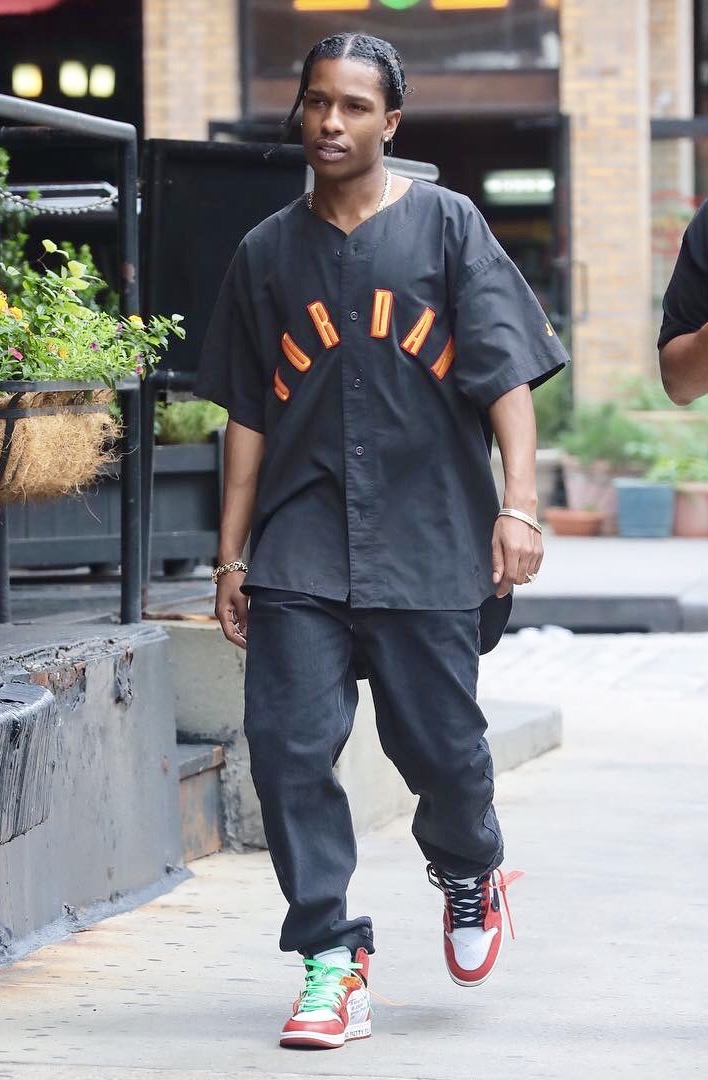 SPOTTED: A$AP Rocky in Air Jordan and Off-White x Air Jordan Sneakers