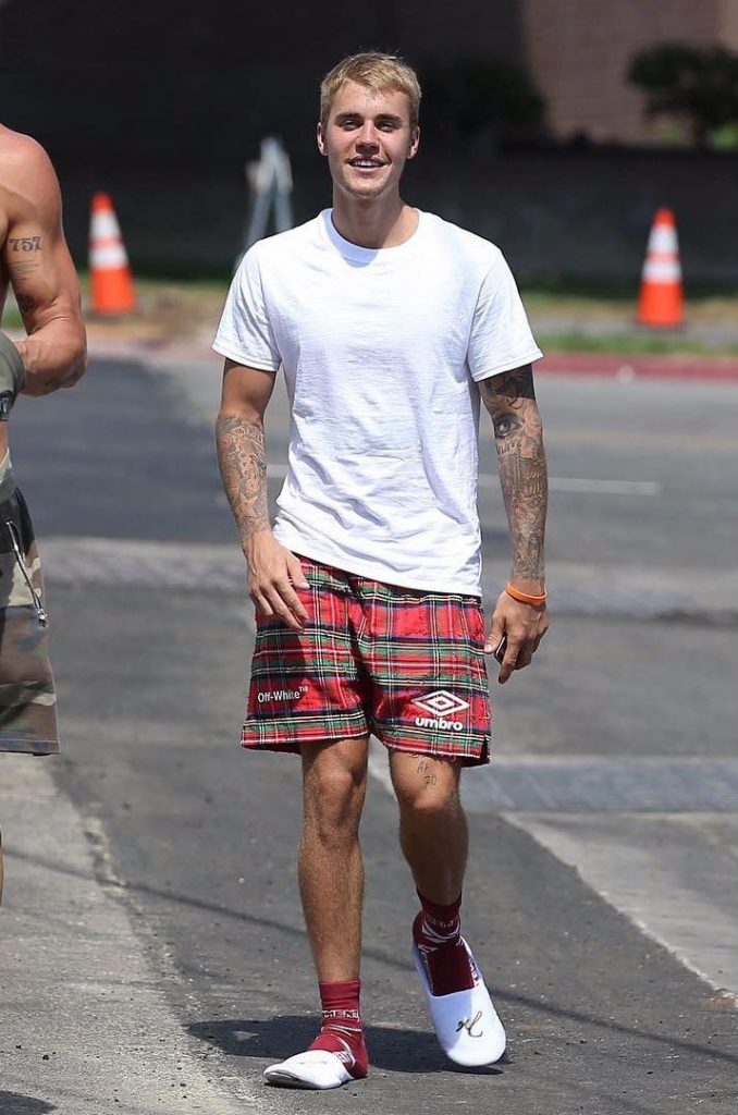SPOTTED: Justin Bieber In Off-White x Umbro Shorts and Vetements x ...