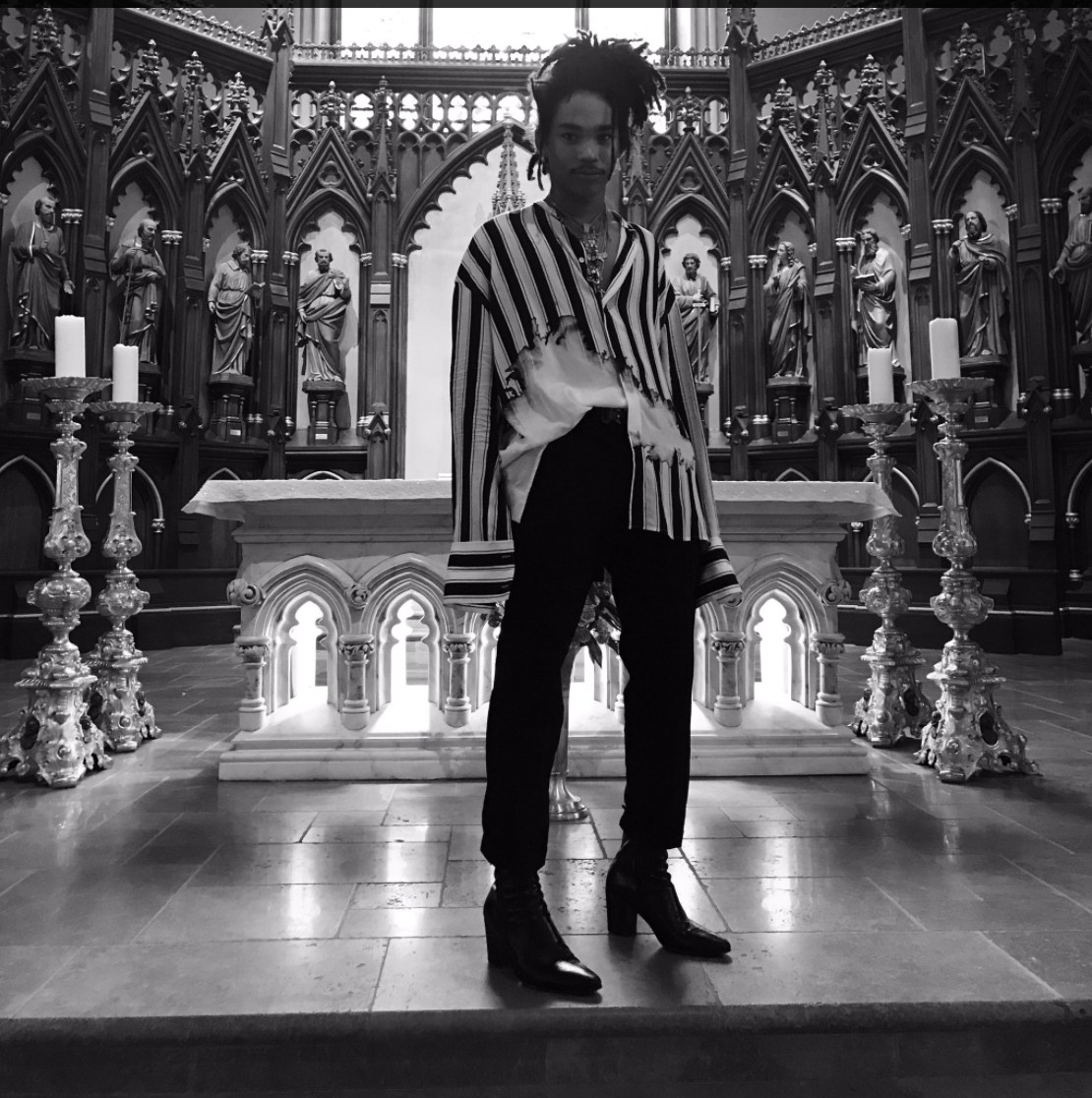 SPOTTED: Luka Sabbat In Haider Ackermann Striped Shirt