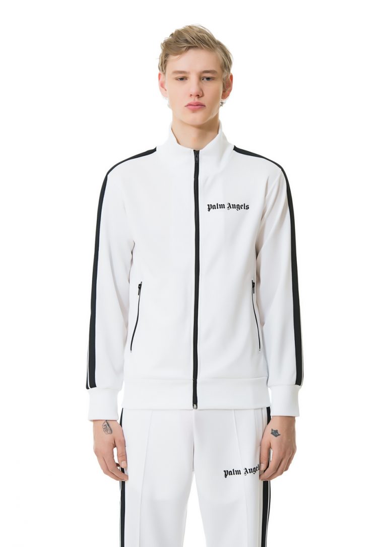 Palm angels track. White Palm Angels track Jacket off-54. Palm Angels олимпийка белая. Костюм Palm Angels zip track. Palm Angeles олимпийка.