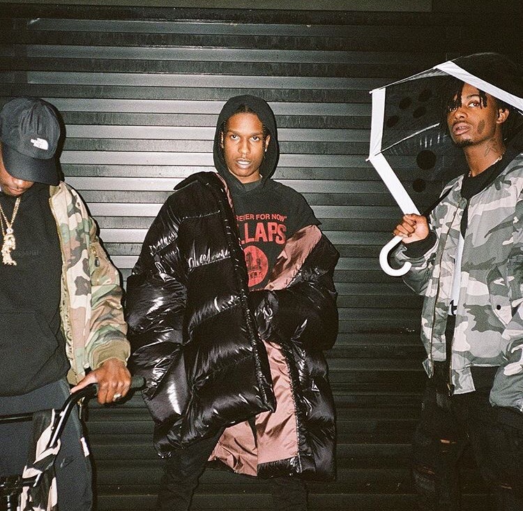 SPOTTED: ASAP Rocky In VLone Jacket, ASAP Mob Hoodie + Nike x