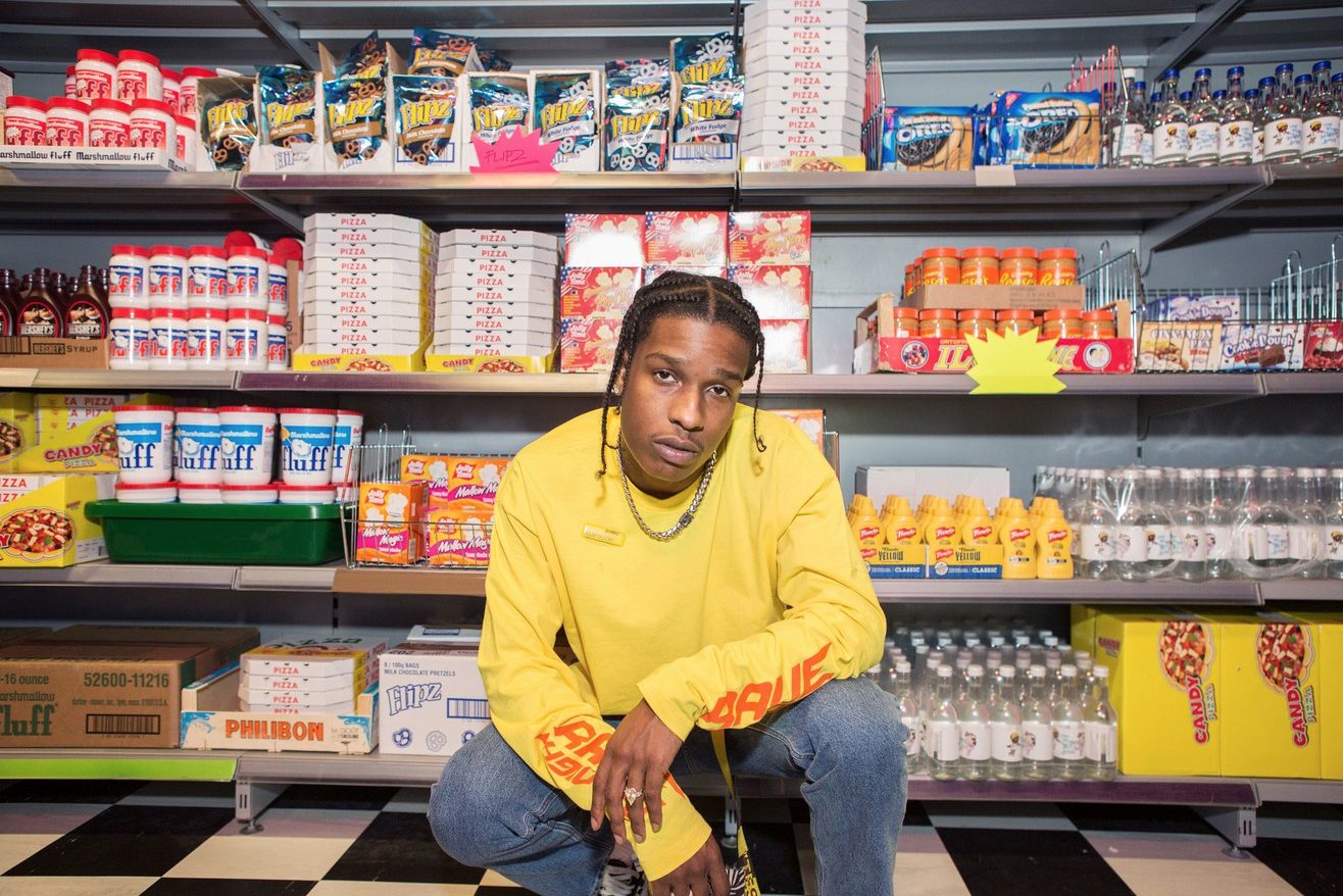 A$AP Rocky Repping The New York Bodega in Selfridges