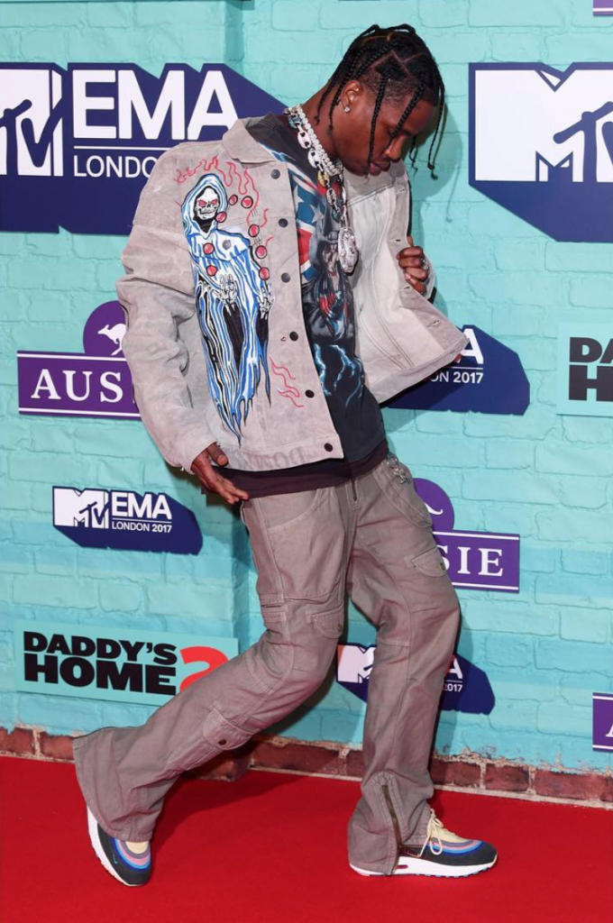 Spotted Travis Scott At The Mtv 2017 Emas Pause Online Mens