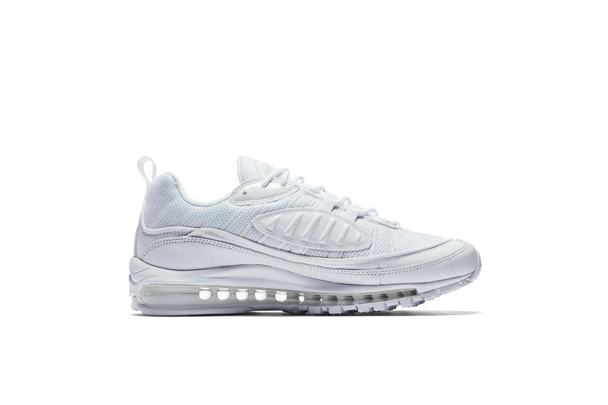 Triple white air max sales 98