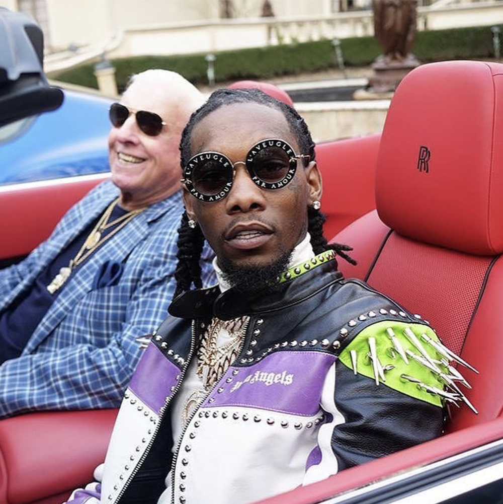 SPOTTED: Offset in Palm Angels AW18 Studded Jacket