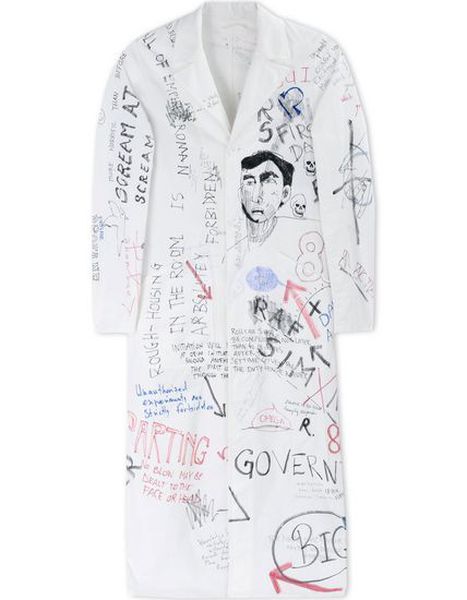 raf simons lab coat