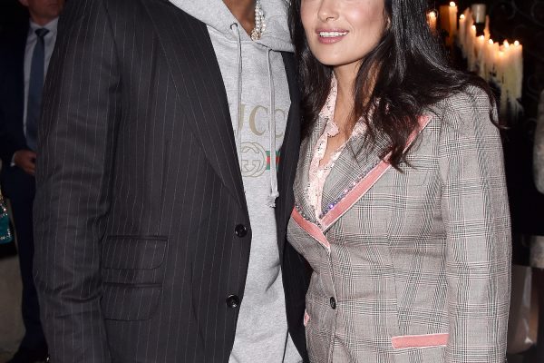 ARLES, FRANCE - MAY 30:  (L_R) ASAP Rocky and Salma Hayek Pinault attend the Gucci Cruise 2019 show at Alyscamps on May 30, 2018 in Arles, France.  (Photo by Jacopo Raule/Getty Images for Gucci  ) *** Local Caption *** Salma Hayek Pinault;ASAP Rocky