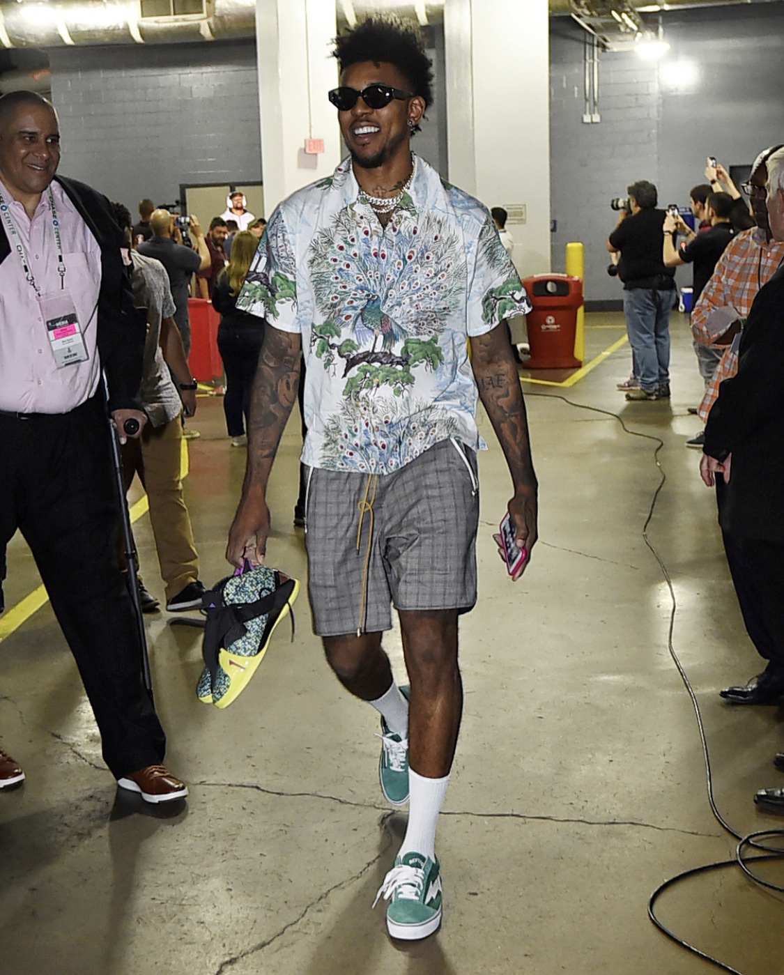 Nick Young in Human Made, Rhude Designs 