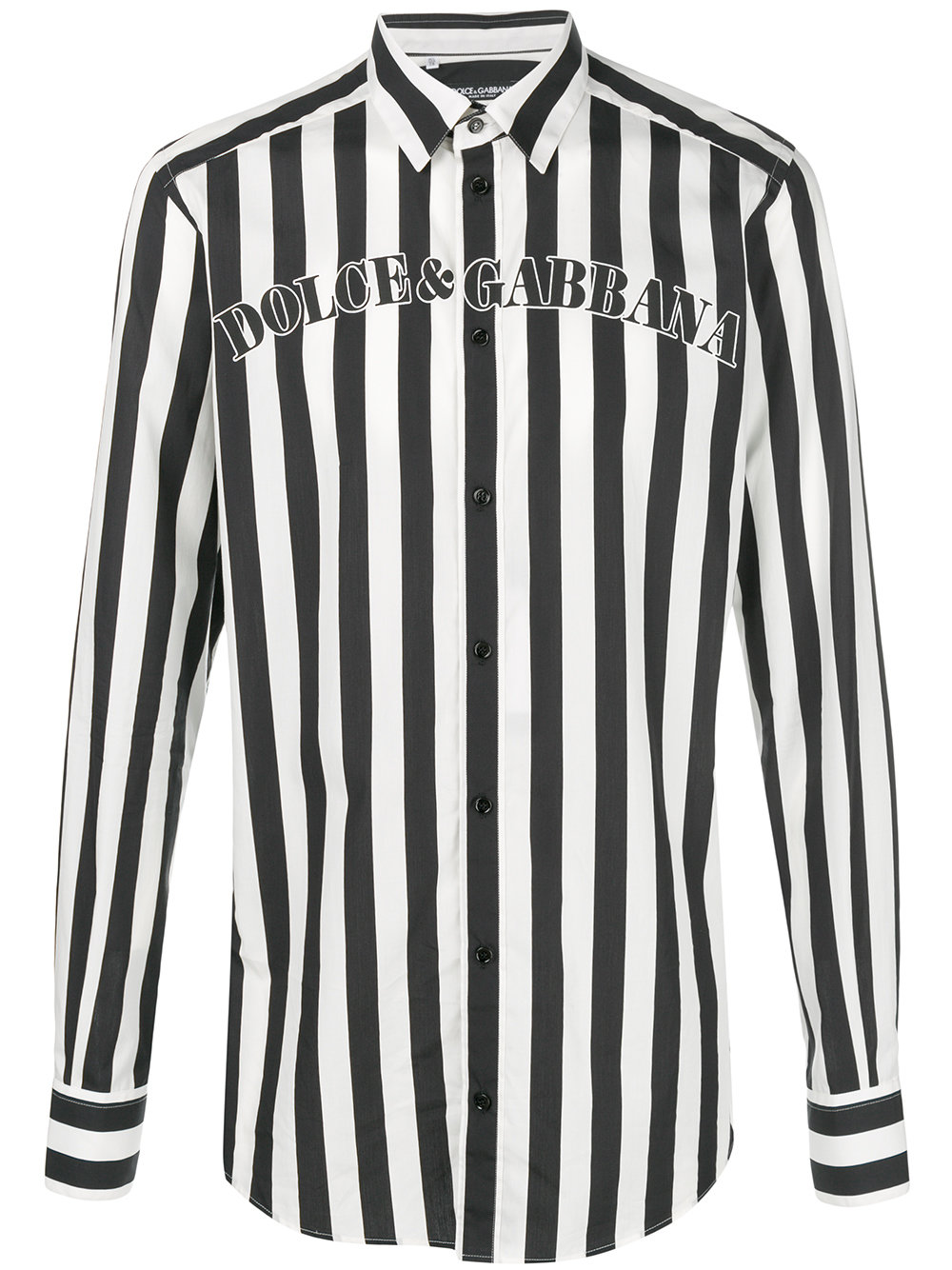 DOLCE & GABBANA striped logo shirt