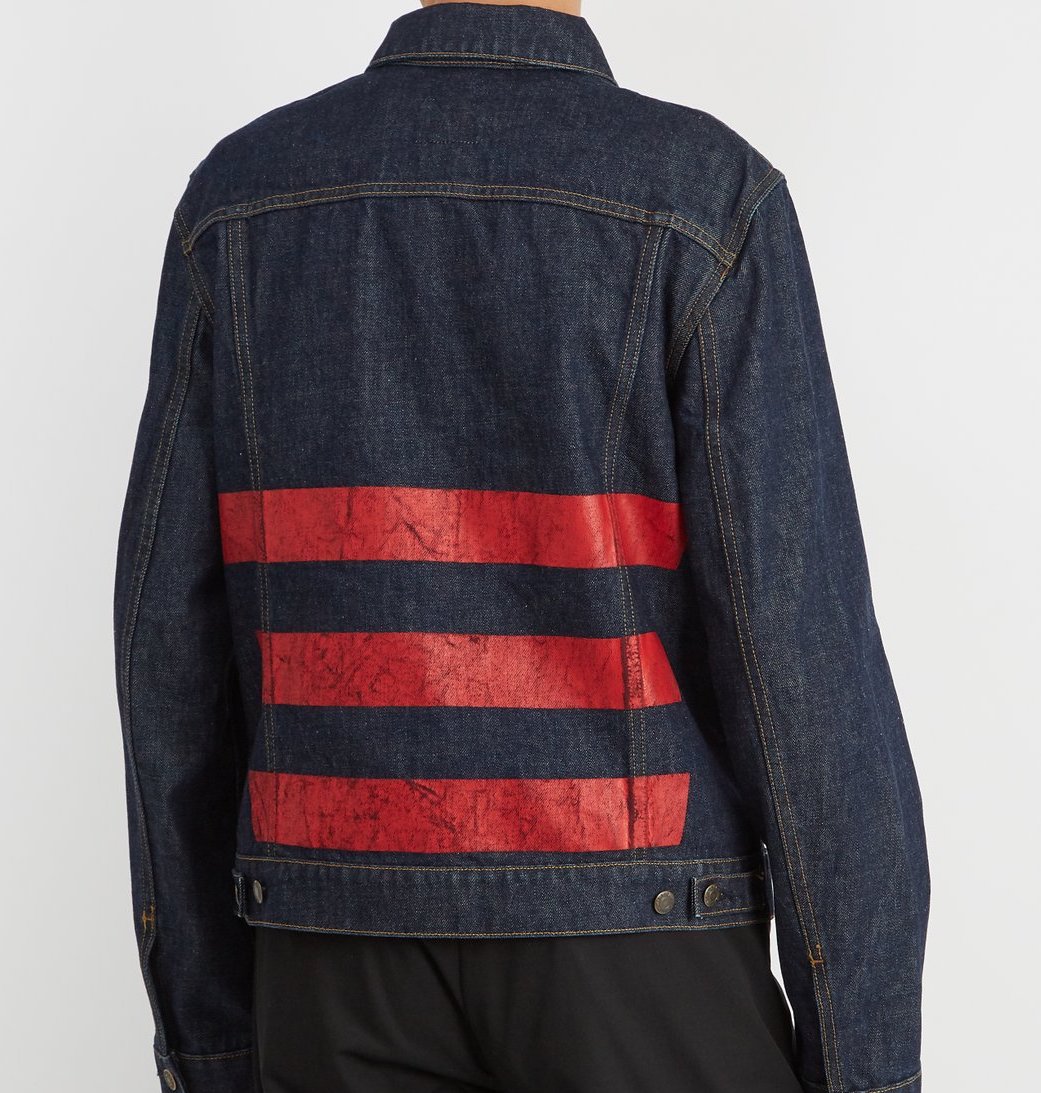 HELMUT LANG Striped denim jacket