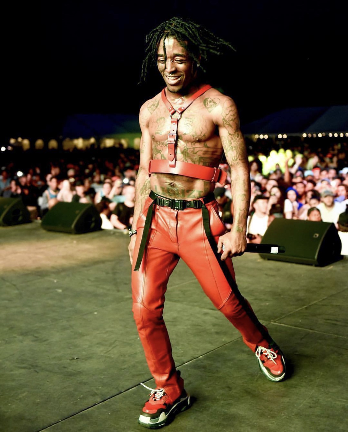 SPOTTED: Lil Uzi Vert In Red Balenciaga Triple S – PAUSE Online