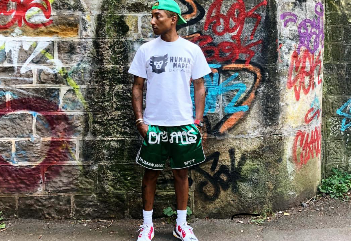 SPOTTED: Pharrell Poses in Human Made & Adidas