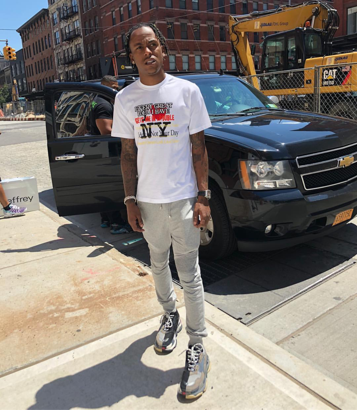 rappers wearing balenciaga triple s