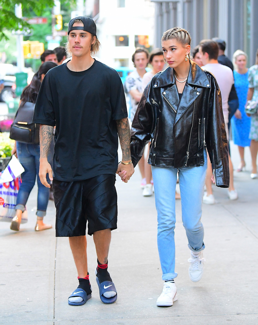 Justin Bieber and Hailey Bieber's Couple Street Style, Photos – Footwear  News