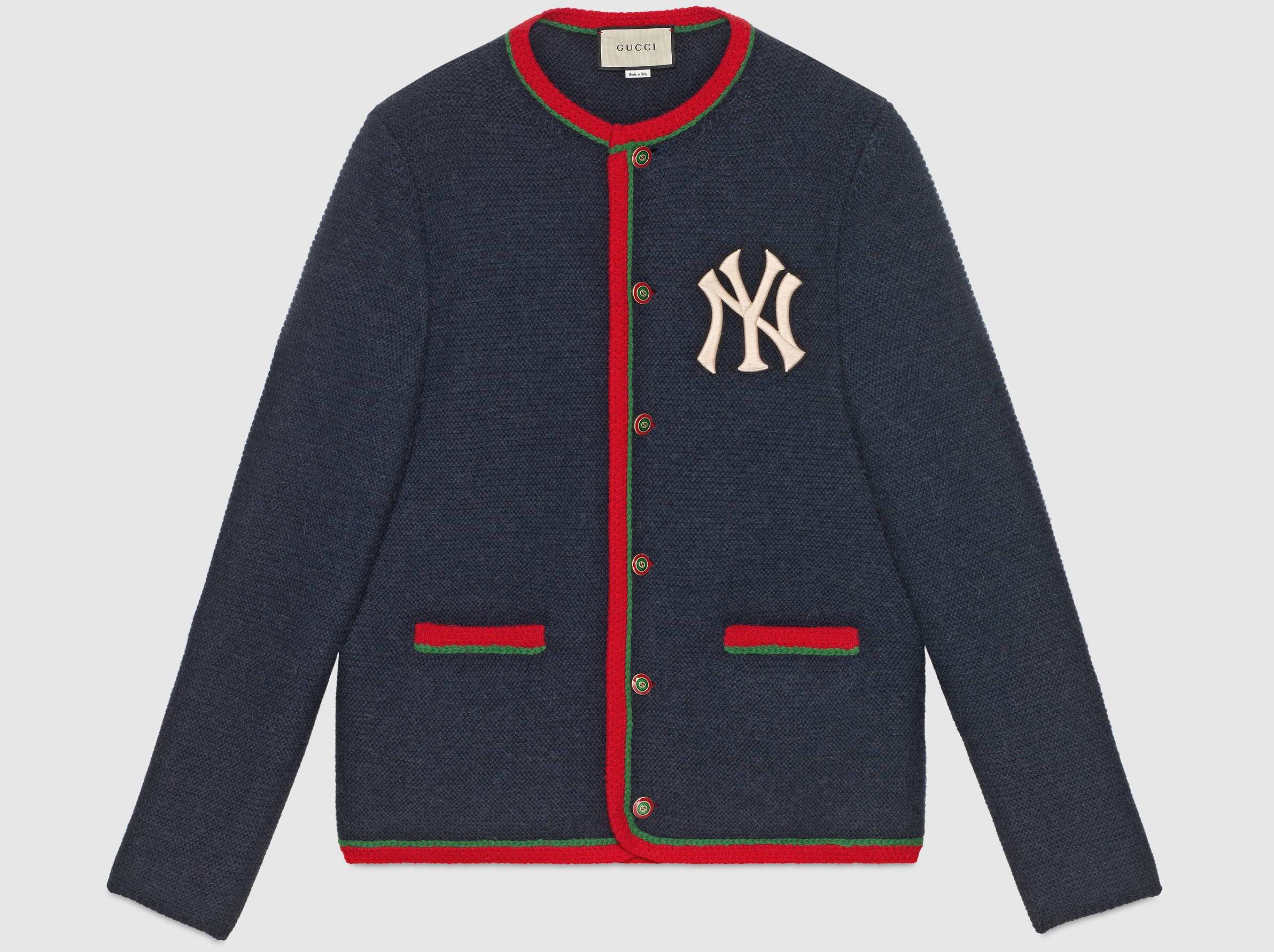 Gucci Men's Sweater With Ny Yankees™ Patch In Red