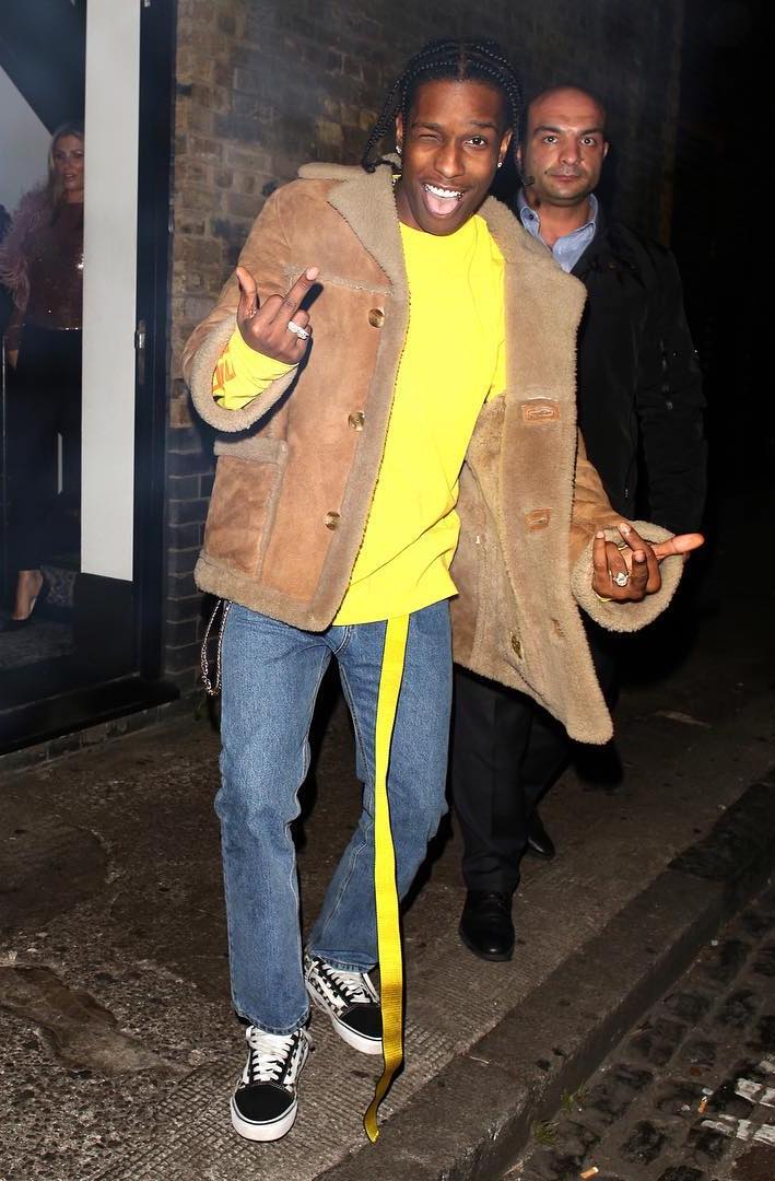 SPOTTED: A$AP Rocky In A Himumimdead Denim Jacket And Rick Owens