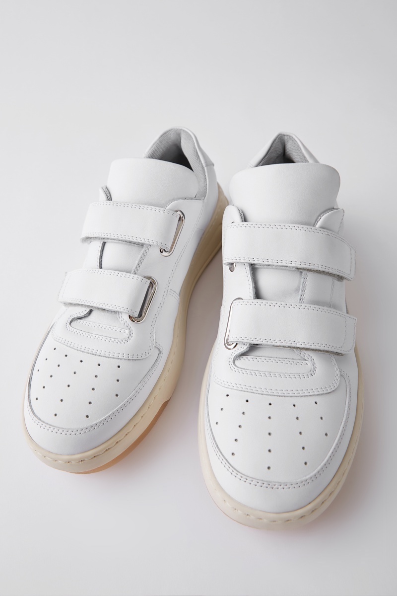 Acne Studios Kids White Velcro Strap Sneakers