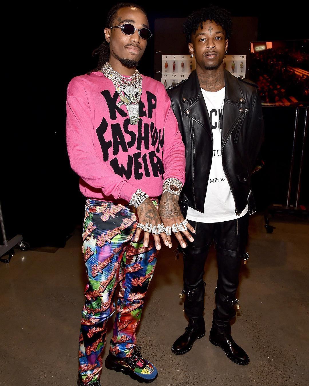 SPOTTED: Quavo & 21 Savage Flex at the Jeremy Scott Show – PAUSE Online ...