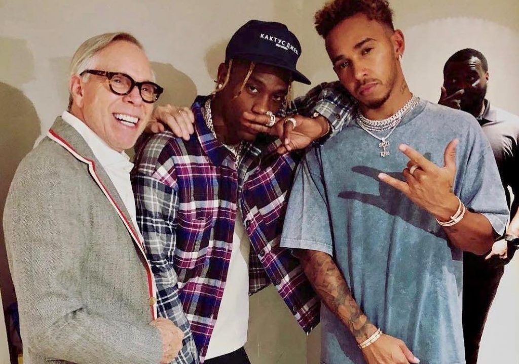 Tommy Hilfiger, Travis Scott, Lewis Hamilton
