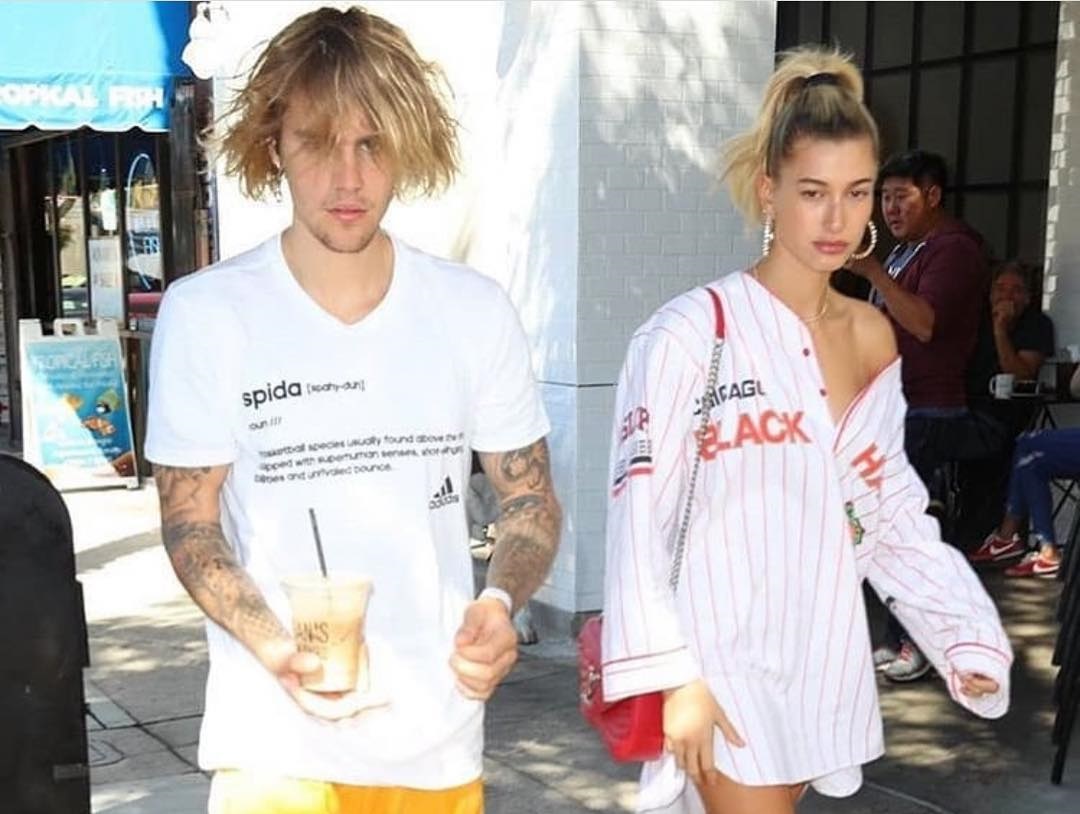 SPOTTED: Justin Bieber and Hailey Baldwin Sport adidas, FEAR OF GOD and Louis Vuitton