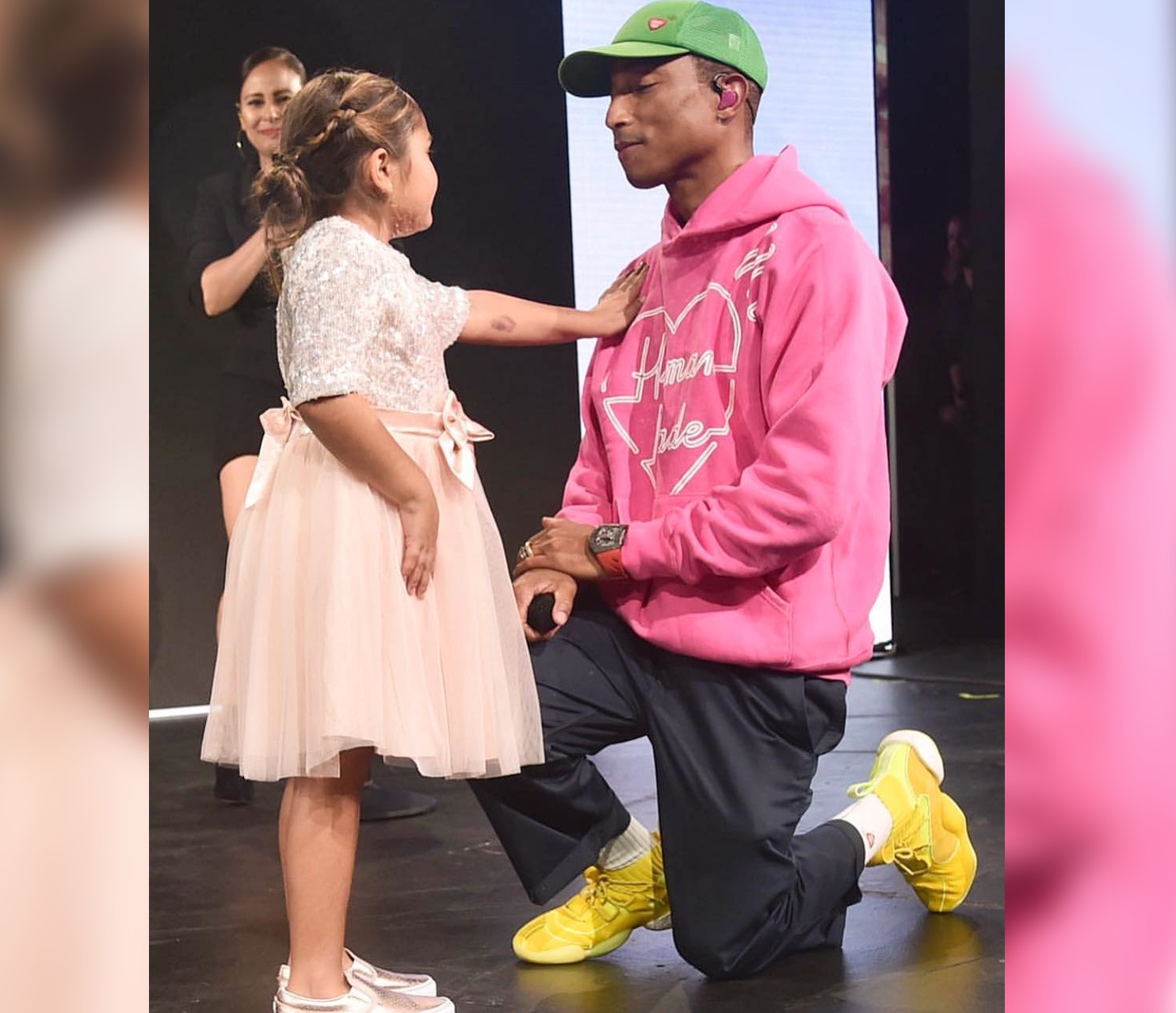 SPOTTED: Pharrell in adidas and Human Made while Performing for Children’s Hospital L.A.