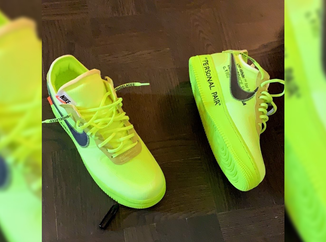 Take a Look at Virgil Abloh’s Personal Pair of “Volt” OFF WHITE x Nike Air Force 1s