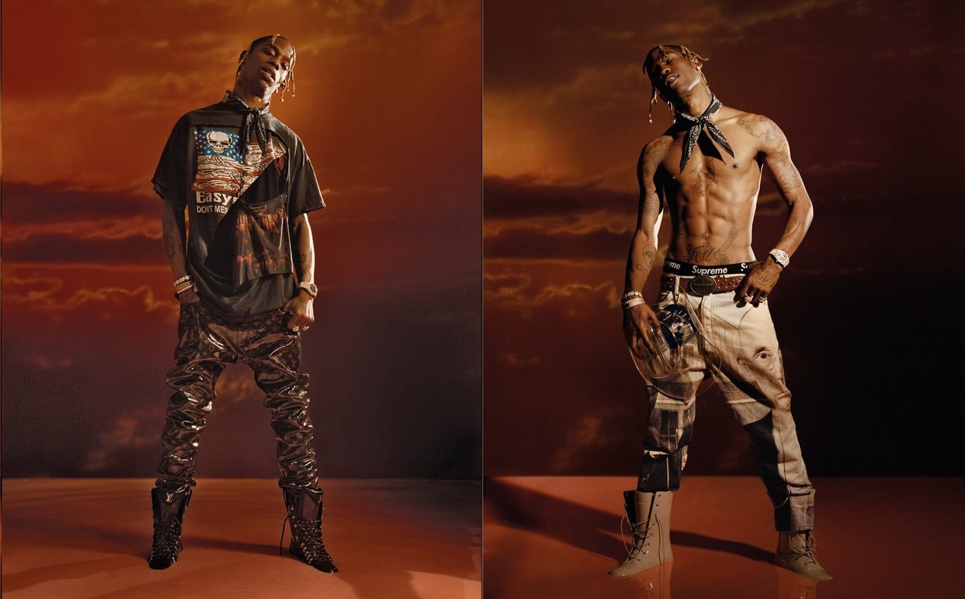 Travis Scott Appears in L’Officiel Hommes Italia Sporting Supreme, Prada, Louis Vuitton and Much More