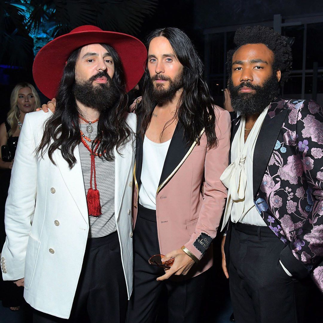 SPOTTED Jared Leto Alessandro Michele Donald Glover in Gucci