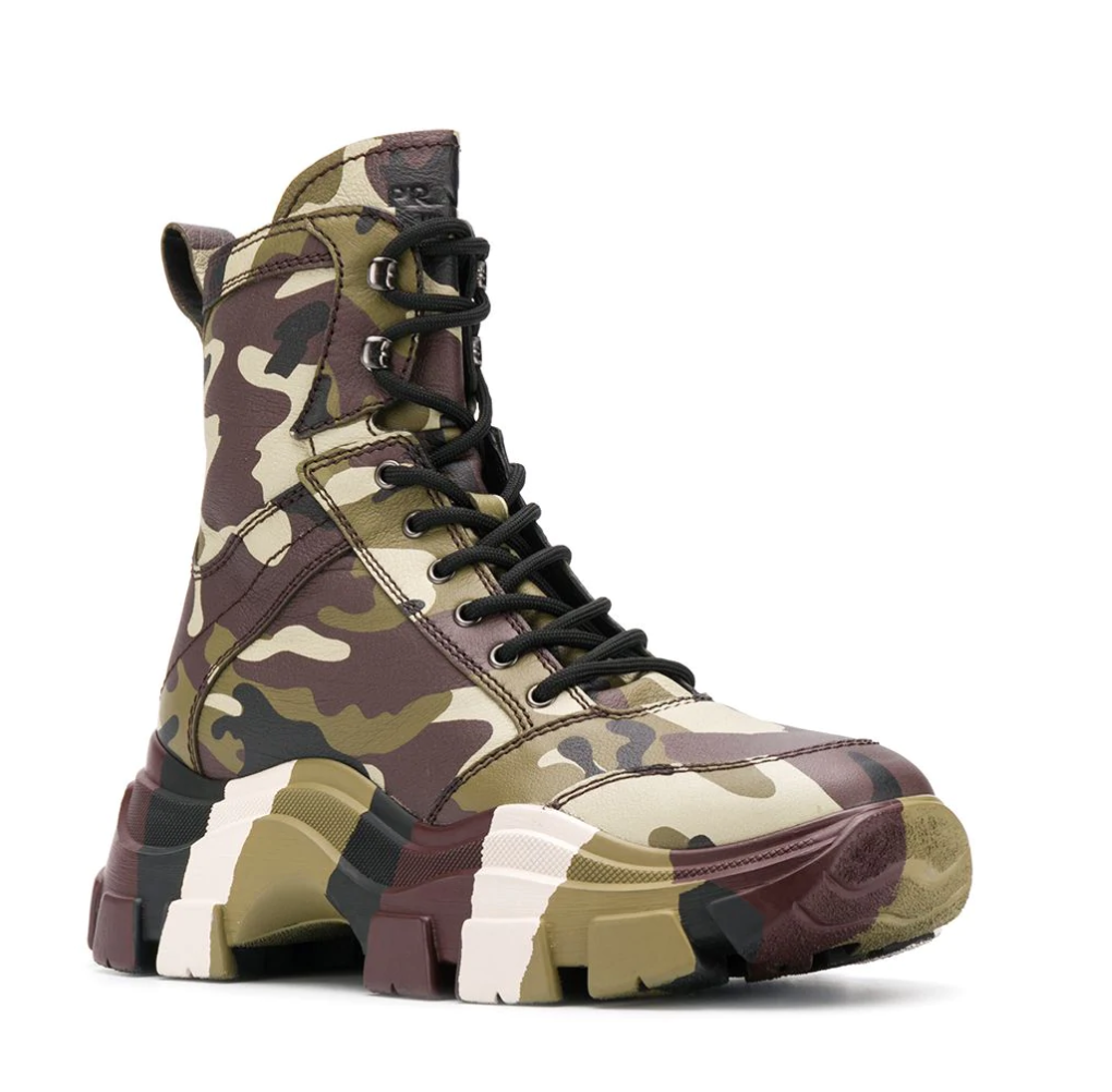 Blend In with Style: Camo Prada Boots